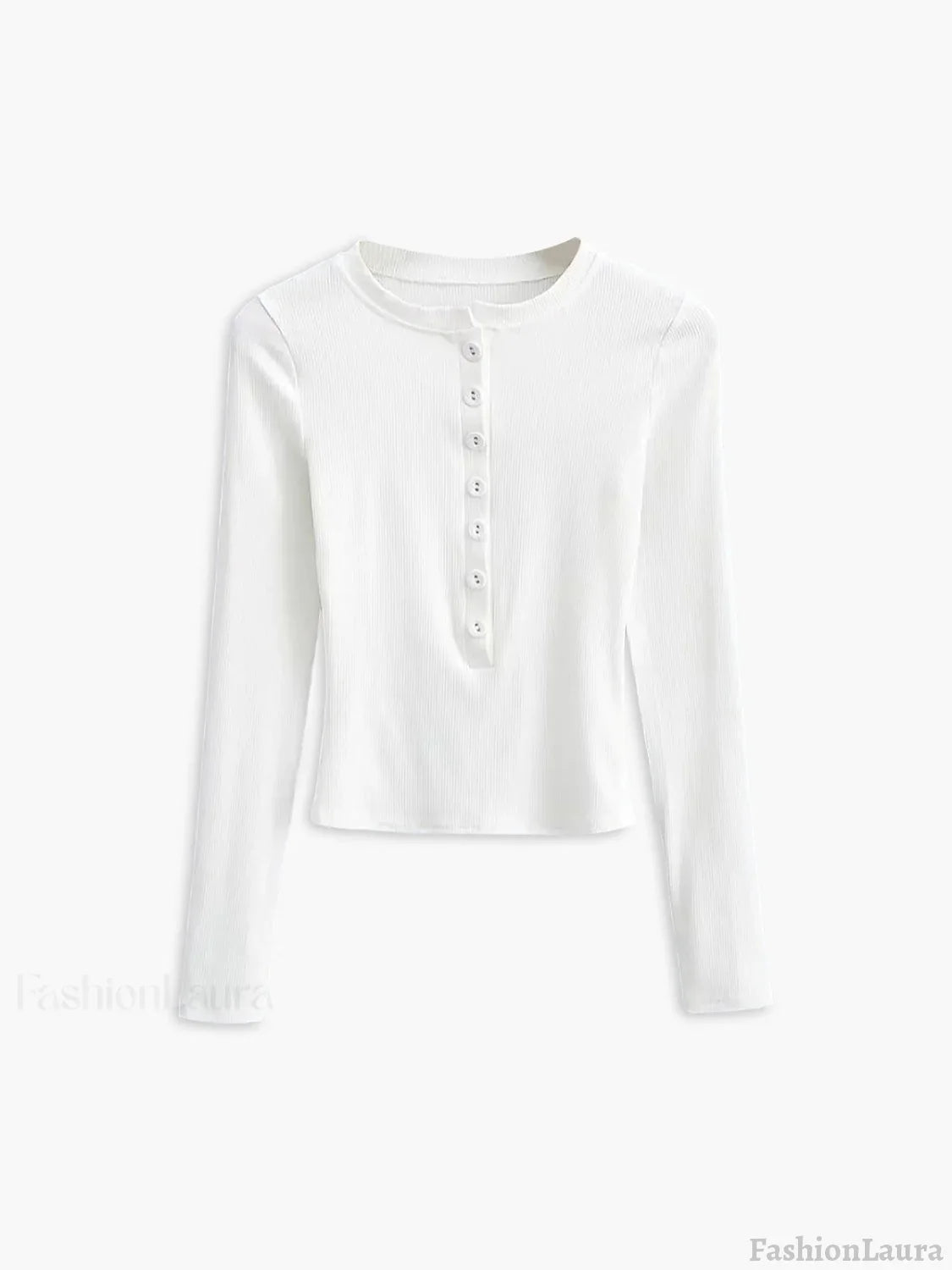 Button Down Long Sleeve Crop Shirt White / XS T Shirts