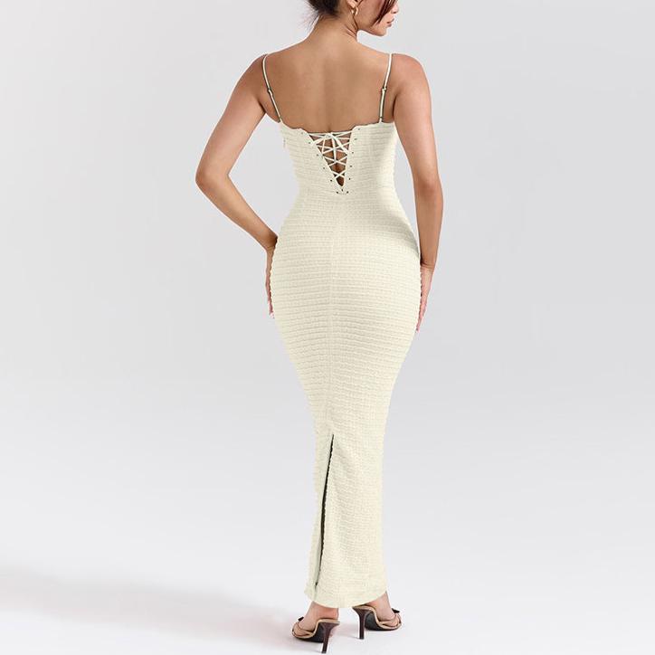 Textured Maxi Bodycon Dress