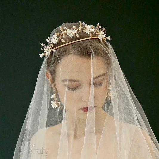 Calais Gold Bridal Tiara Double Design