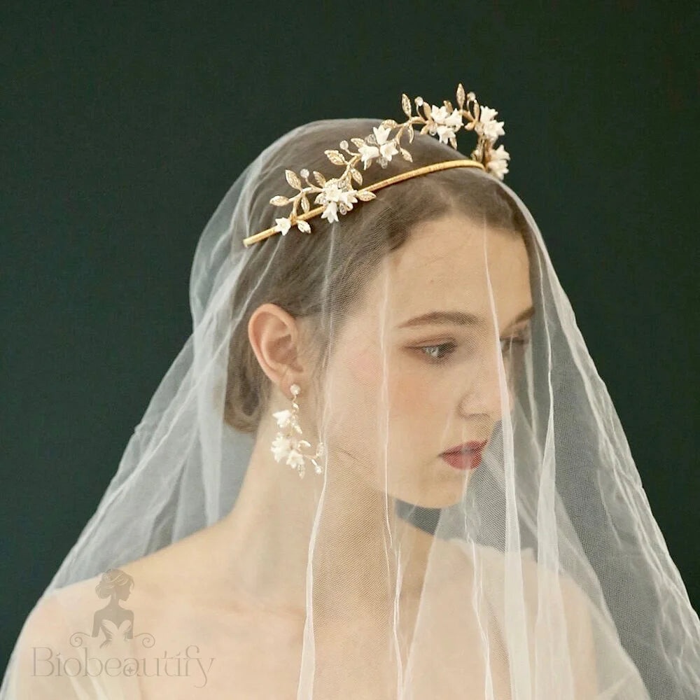 Calais Gold Bridal Tiara Double Design