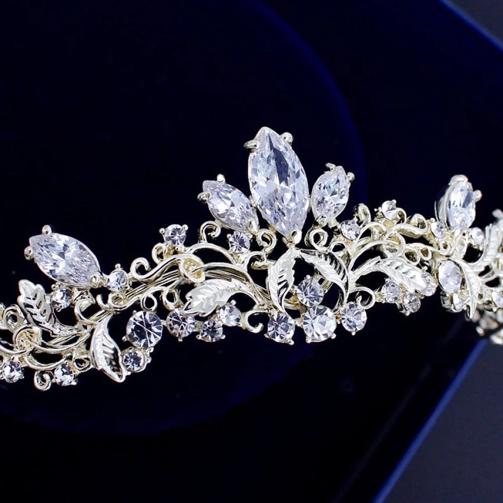 Callie Gold Crystal Bridal Tiara