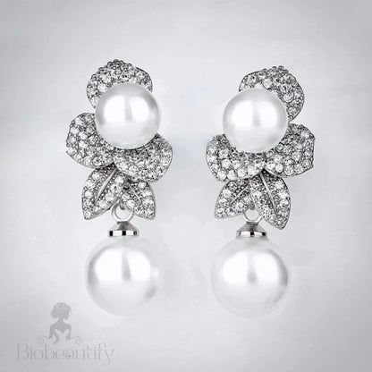 Pearl Wedding Jewelry - Pearl Bridal Earrings - Available in Gold and Silver