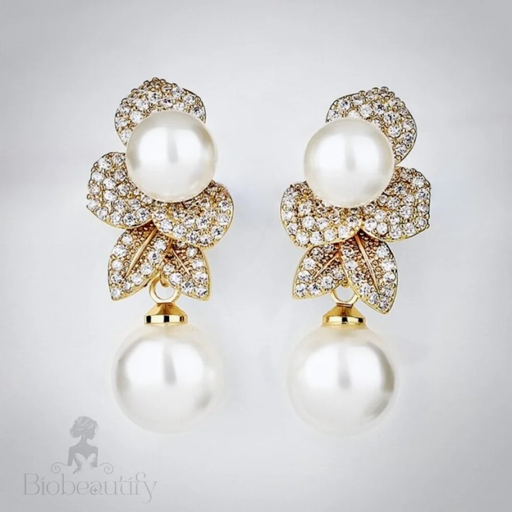 Pearl Wedding Jewelry - Pearl Bridal Earrings - Available in Gold and Silver