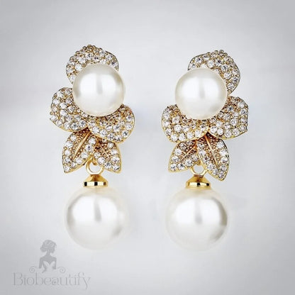 Pearl Wedding Jewelry - Pearl Bridal Earrings - Available in Gold and Silver