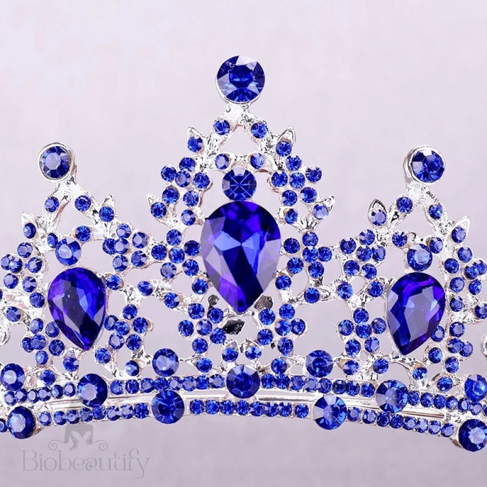 Camryn Blue Crystal Bridal Tiara