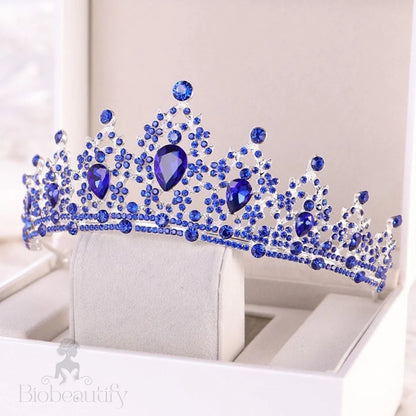 Camryn Blue Crystal Bridal Tiara