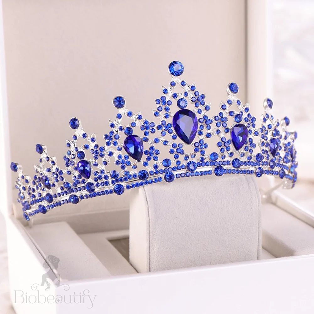 Camryn Blue Crystal Bridal Tiara