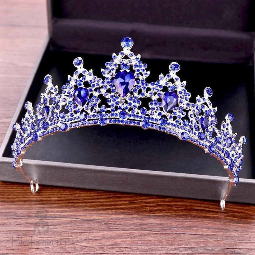 Camryn Blue Crystal Bridal Tiara