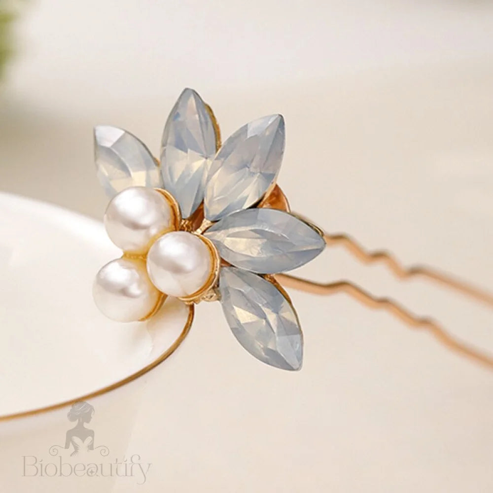 Carlyn Bridal Hair Pins With Pearl And Opal