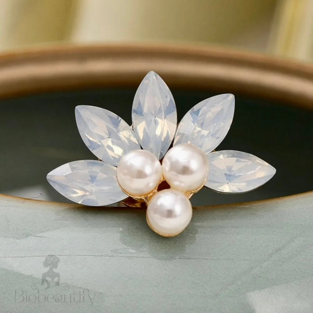 Carlyn Bridal Hair Pins With Pearl And Opal