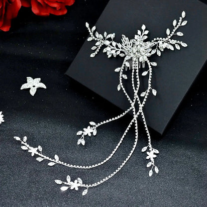 Cascading Crystal Bridal Hair Comb - Eugenie Available In Silver And Gold