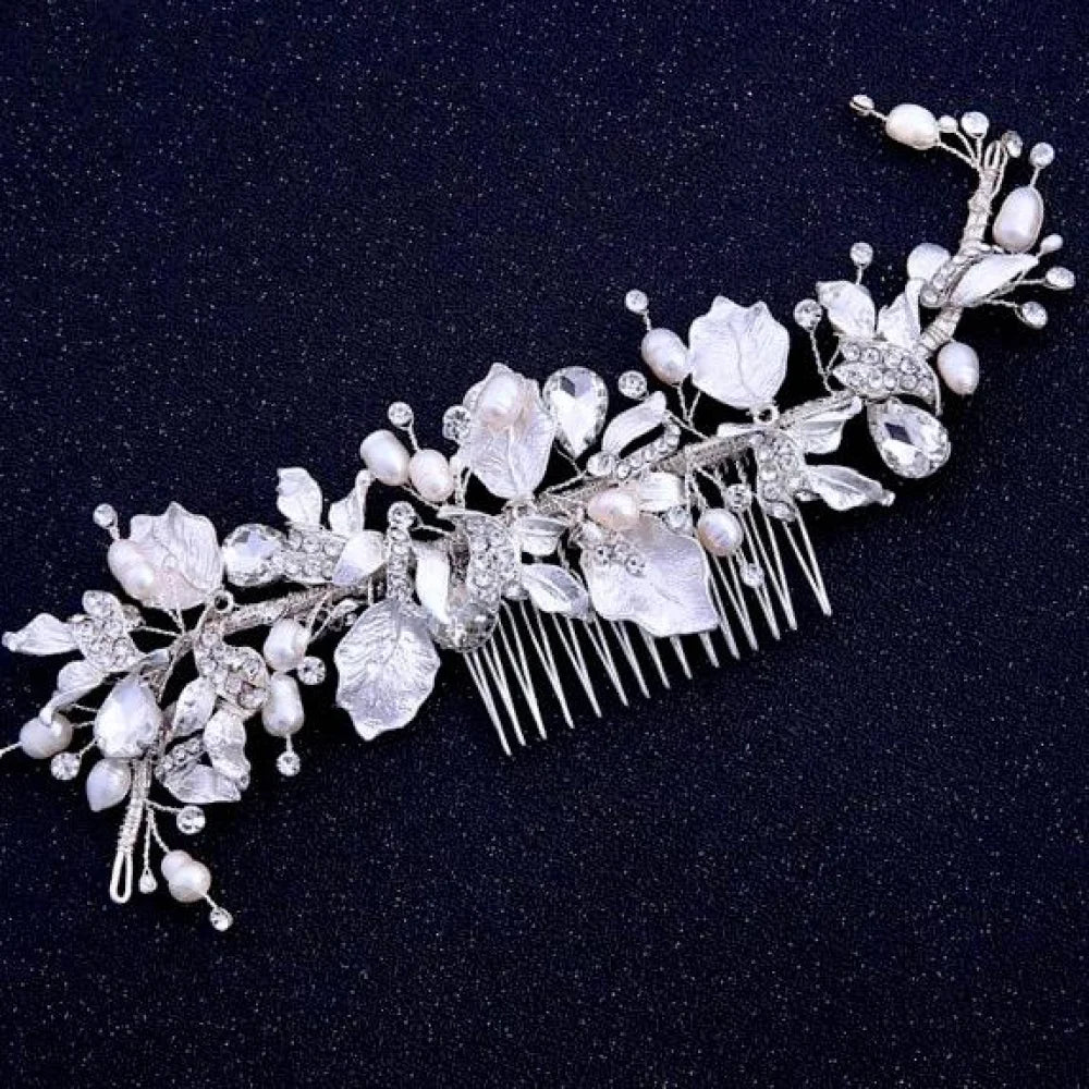 Cassidy Freshwater Pearl Crystal Bridal Hair Comb