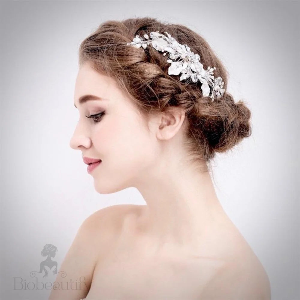 Cassidy Freshwater Pearl Crystal Bridal Hair Comb