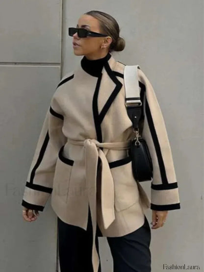 Casual Lace Up Women’s Overcoats