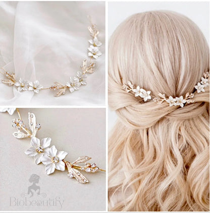 Caylin Romantic Floral Bridal Hair Vine