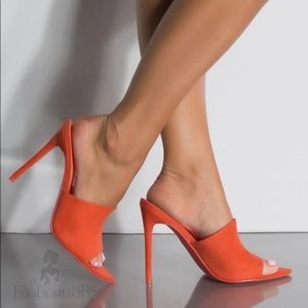 Cecelia Orange Mules 11 /