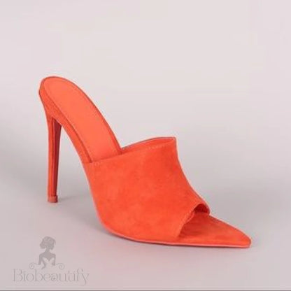 Cecelia Orange Mules 9 /