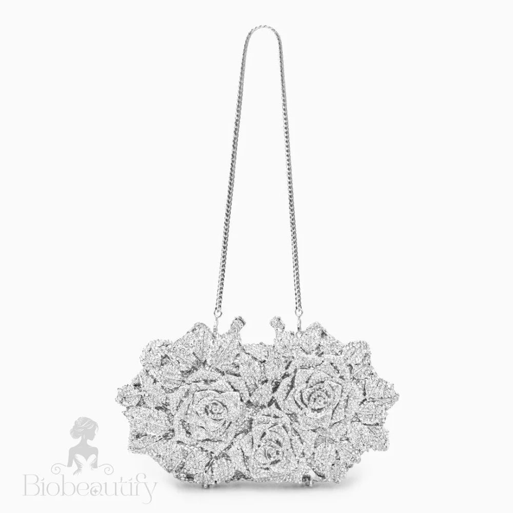 Cecilia Rose Silver Clutch Bag