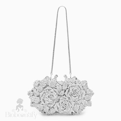 Cecilia Rose Silver Clutch Bag