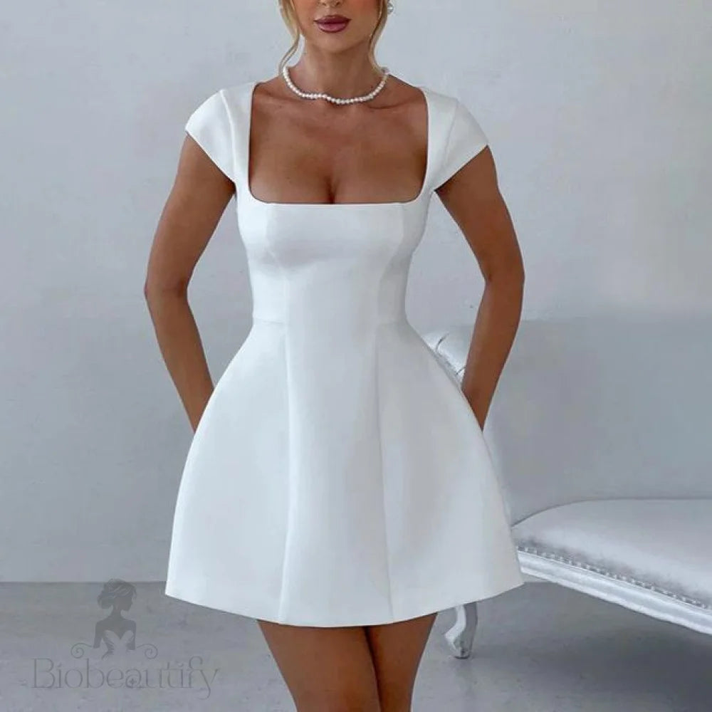 Celeste Mini Dress White / L