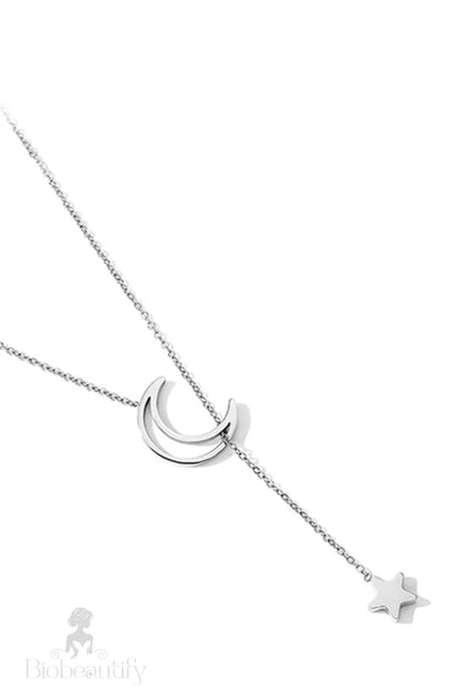 Celestial Pendant Necklace Silver