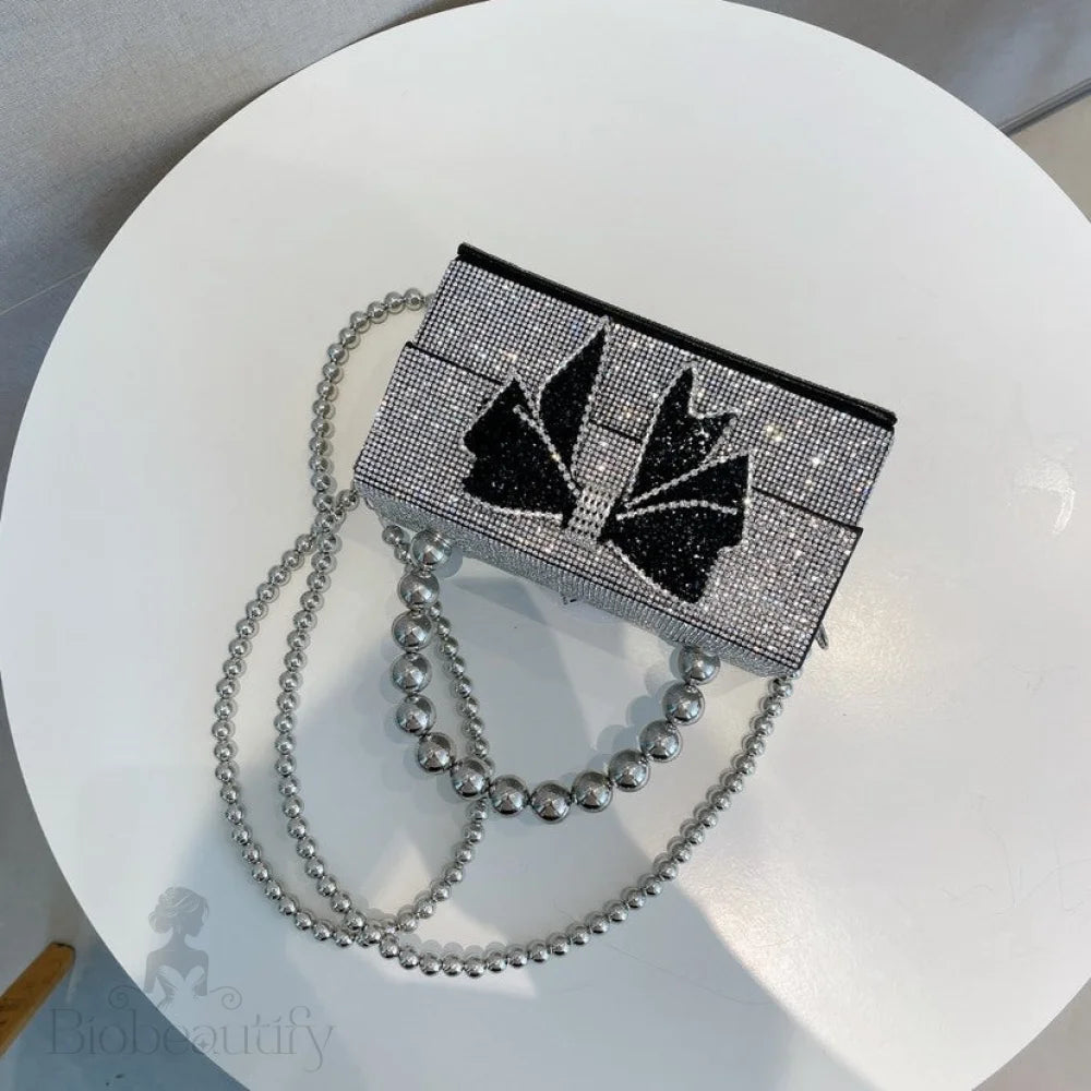 Celia Pearl Chain Bow Bag