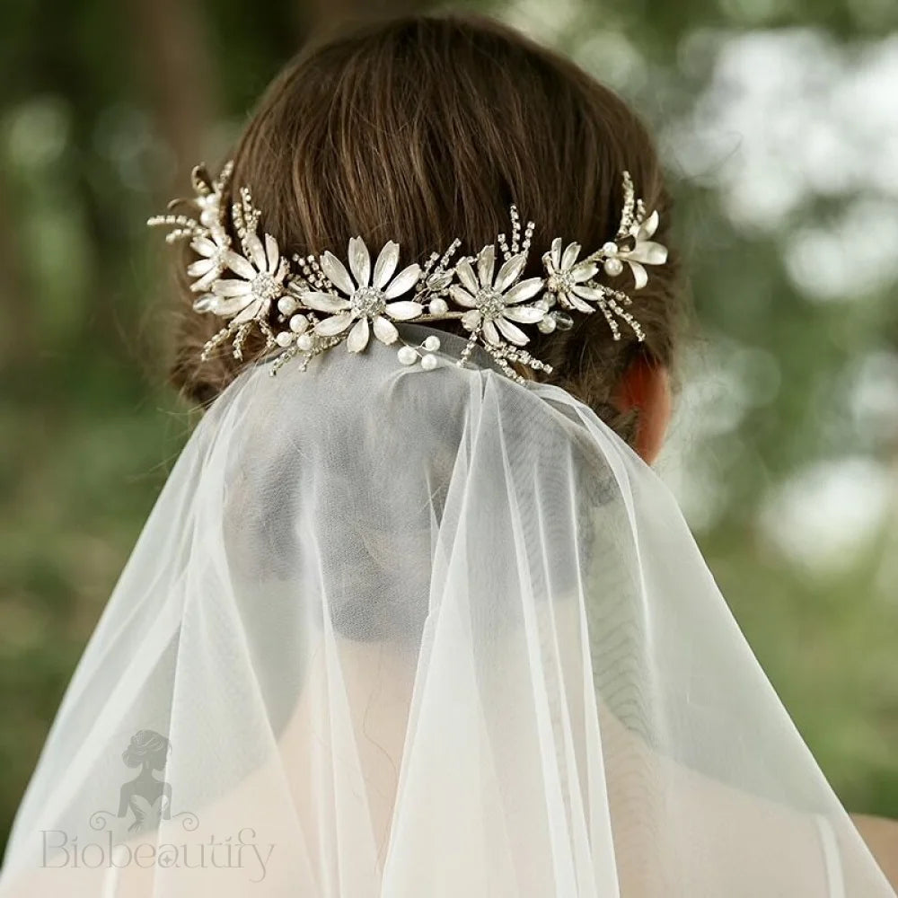 Wedding Hair Accessories - Floral Bridal Hair Accessory - Available in Yellow Gold and Rose Gold