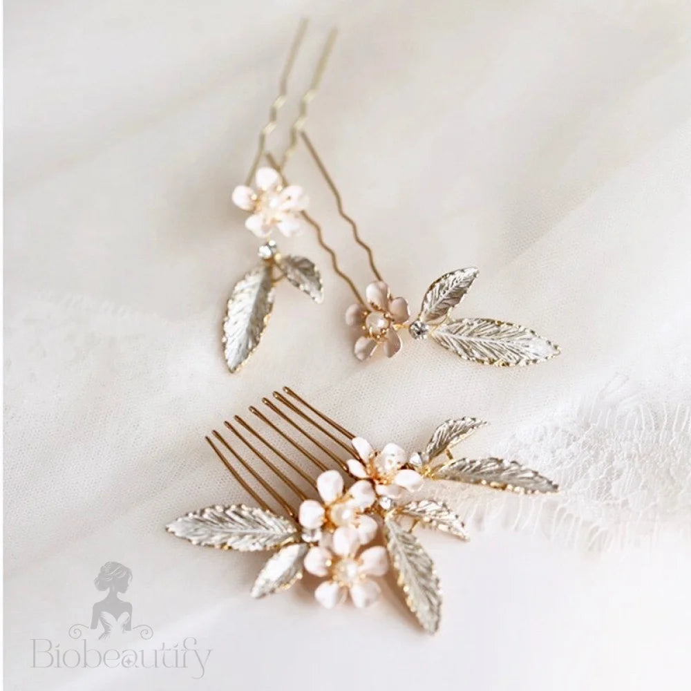 Cersei Romantic Bridal Hair Comb And Pin Set