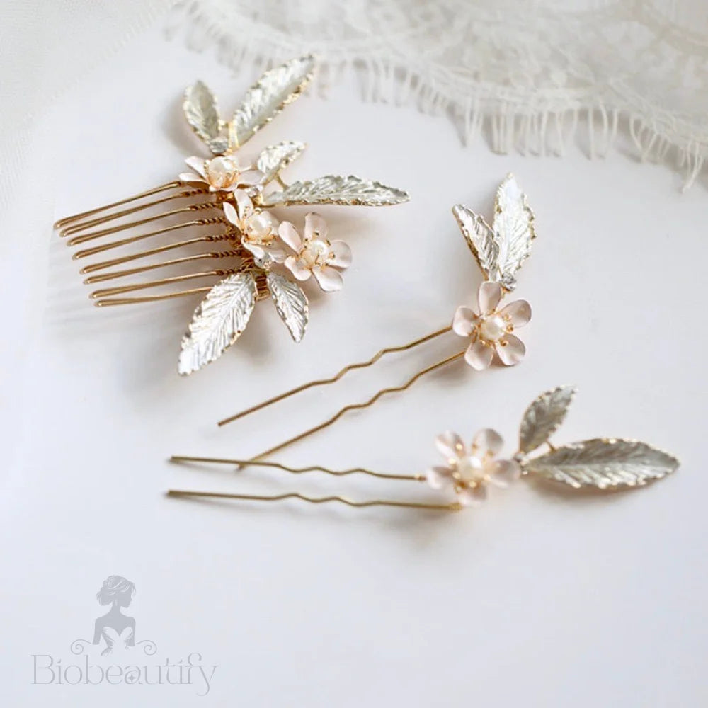 Cersei Romantic Bridal Hair Comb And Pin Set