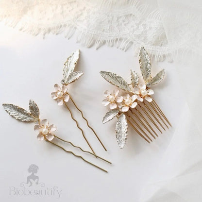 Cersei Romantic Bridal Hair Comb And Pin Set