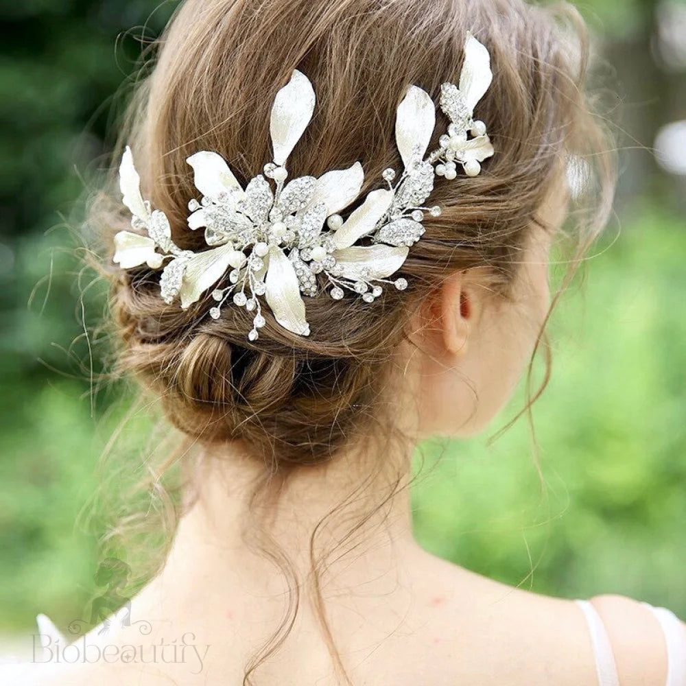 Chanelle Pearl And Crystal Bridal Hair Vine