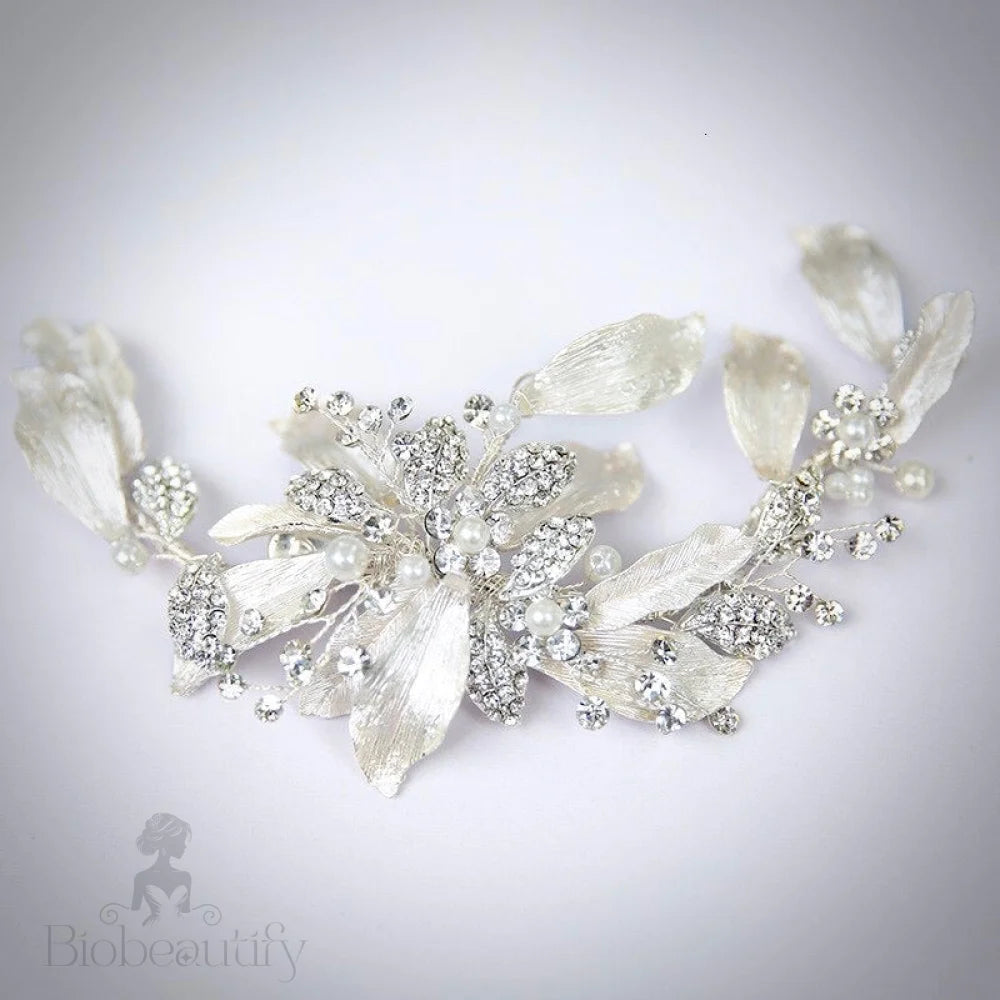 Chanelle Pearl And Crystal Bridal Hair Vine