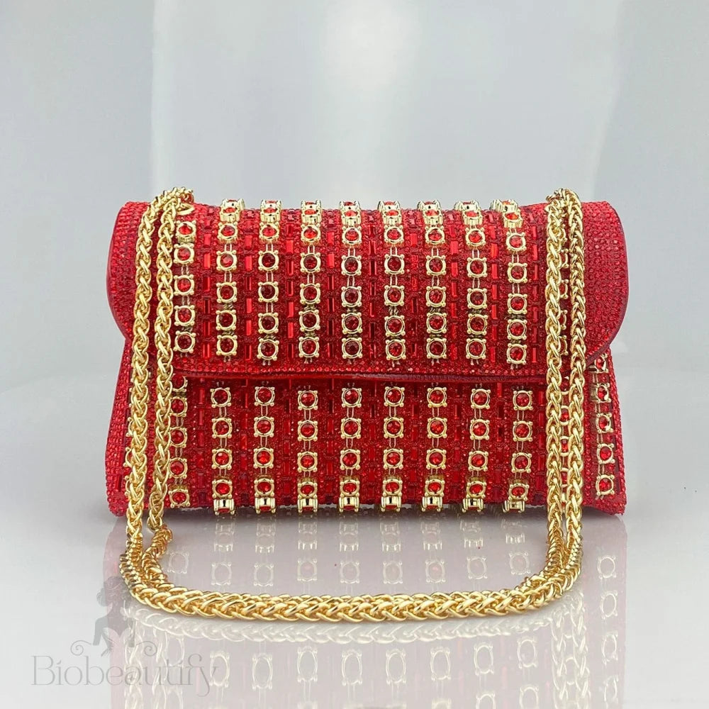 Chantal Clutch Bag With Diamond Detail