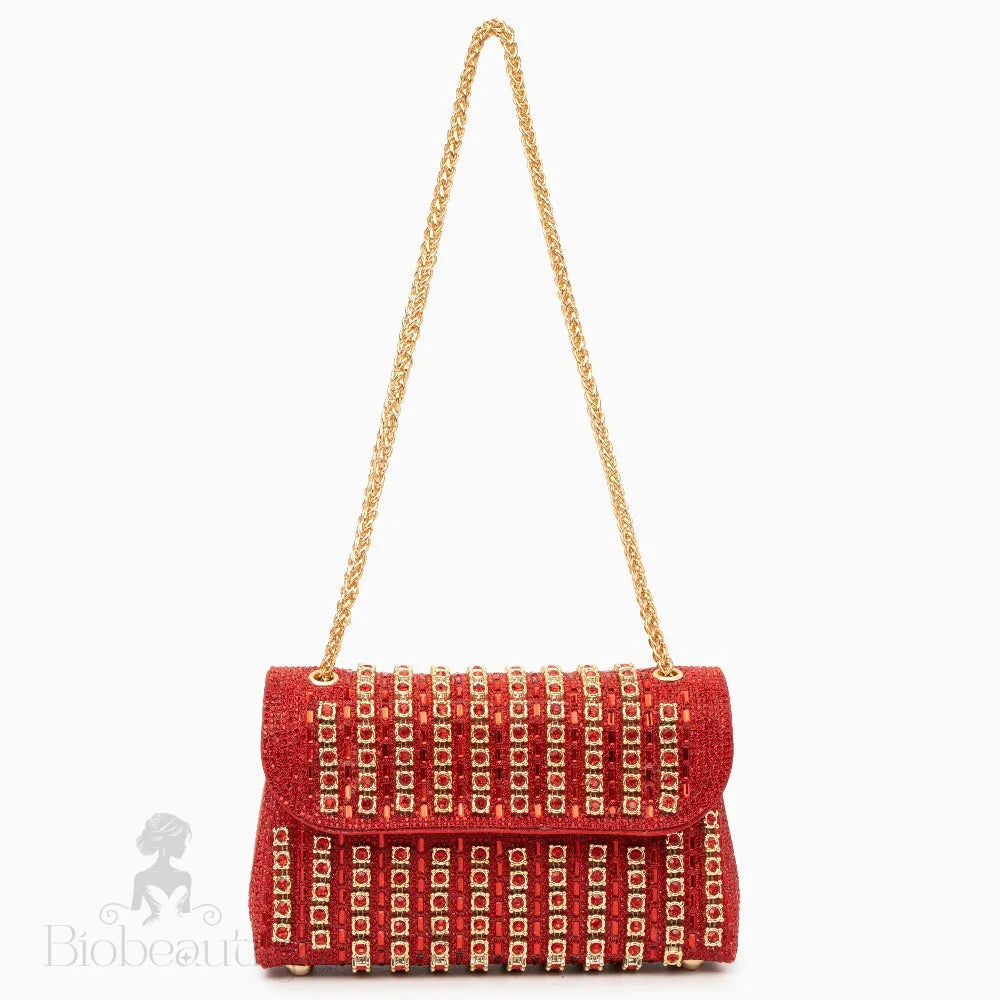 Chantal Clutch Bag With Diamond Detail