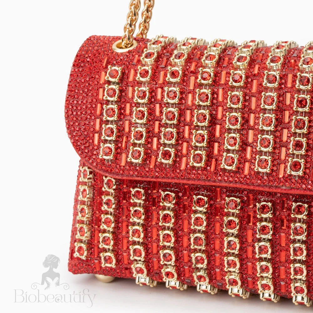 Chantal Clutch Bag With Diamond Detail