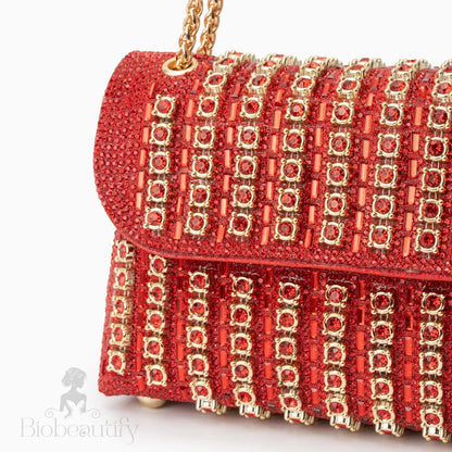 Chantal Clutch Bag With Diamond Detail