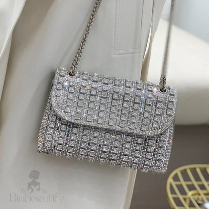 Chantal Clutch Bag With Diamond Detail