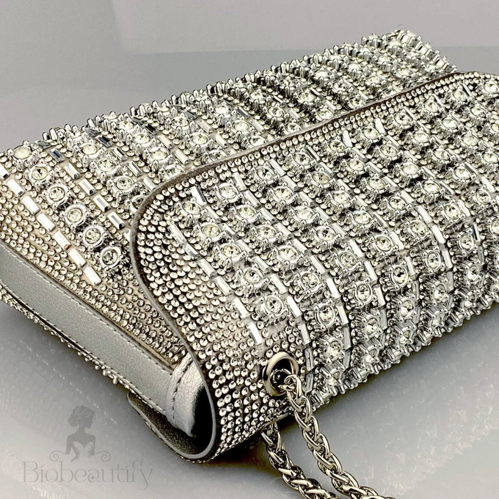 Chantal Clutch Bag With Diamond Detail