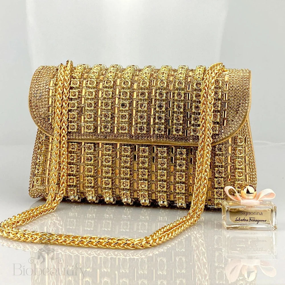 Chantal Clutch Bag With Diamond Detail