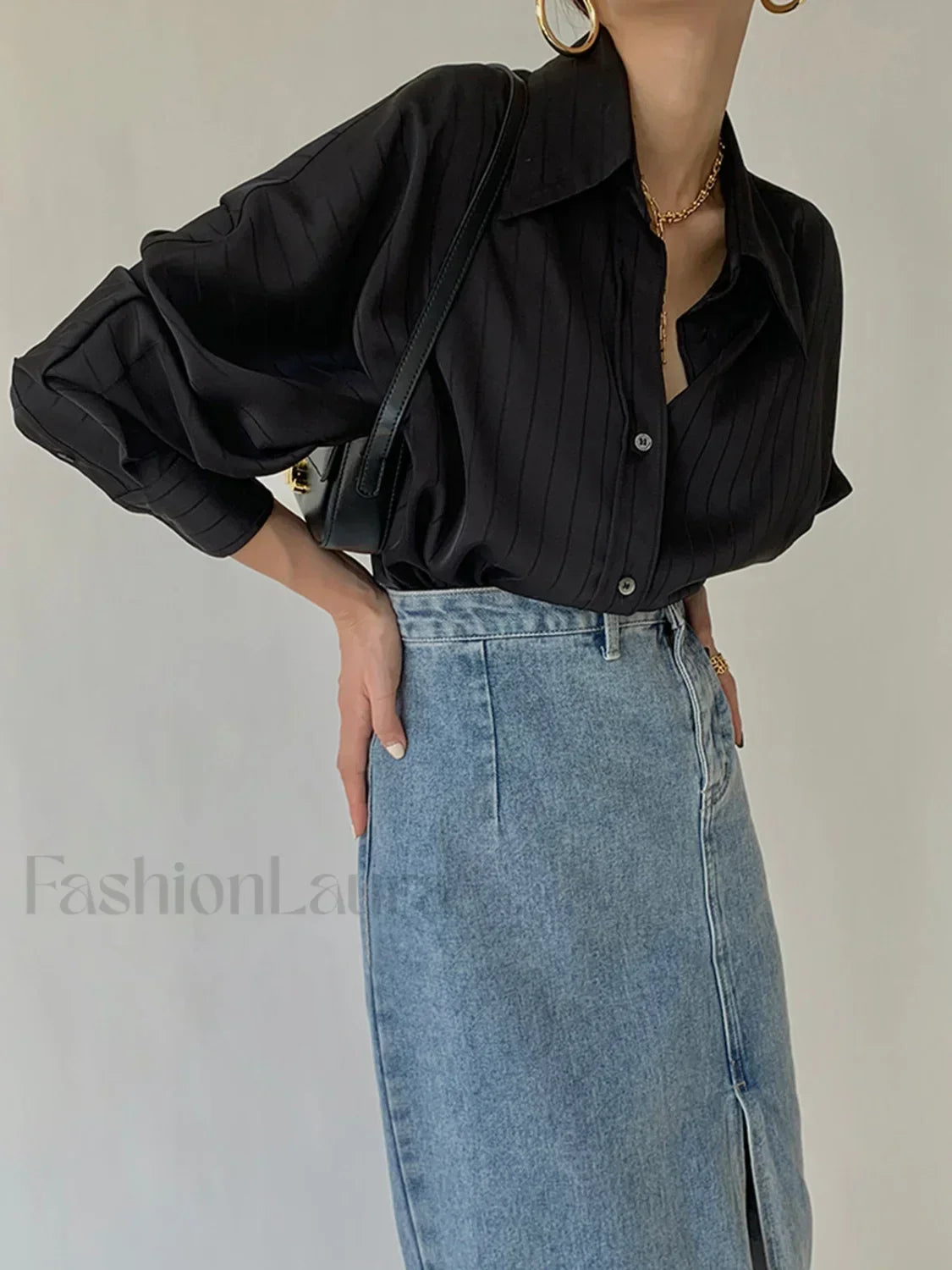 Charlotte Oversized Button Up Collared Shirt Shirts