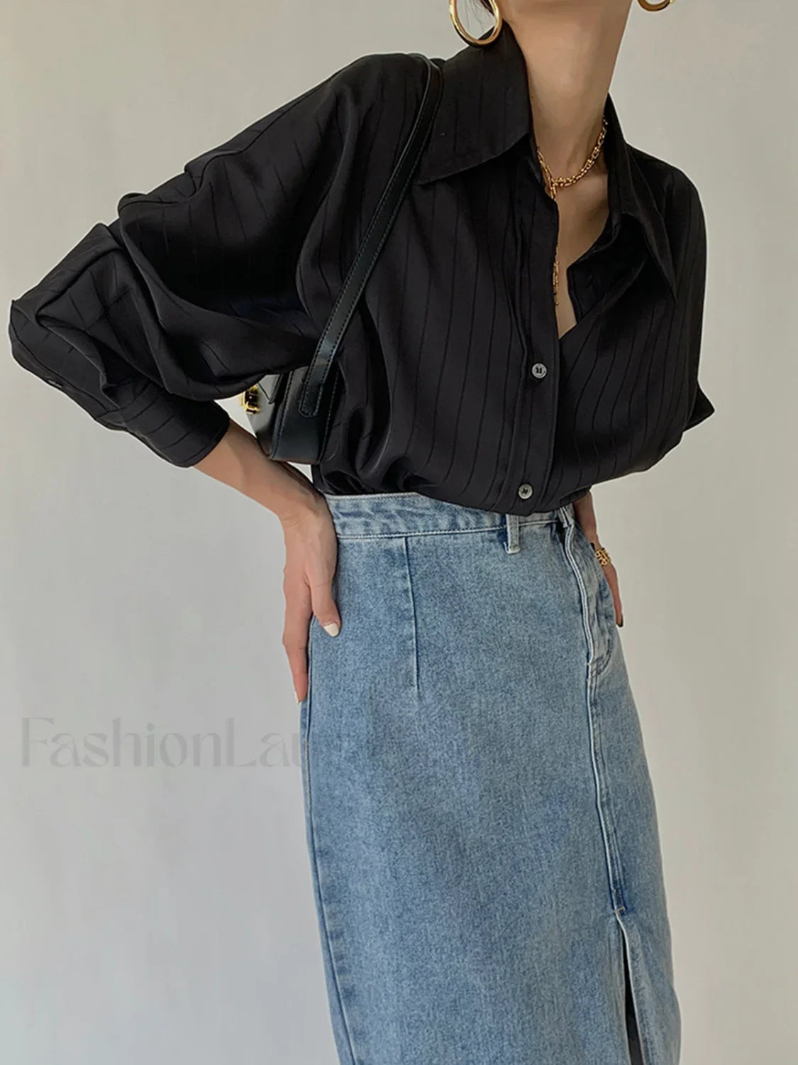Charlotte Oversized Button Up Collared Shirt Shirts