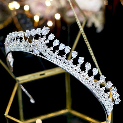 Cher Silver Cubic Zirconia Wedding Tiara