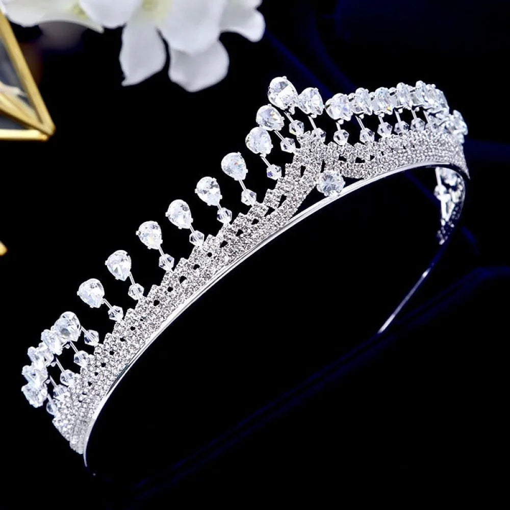 Cher Silver Cubic Zirconia Wedding Tiara