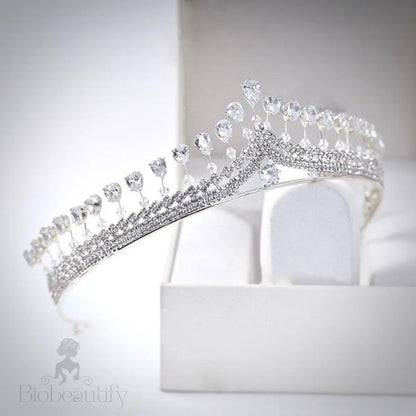 Cher Silver Cubic Zirconia Wedding Tiara