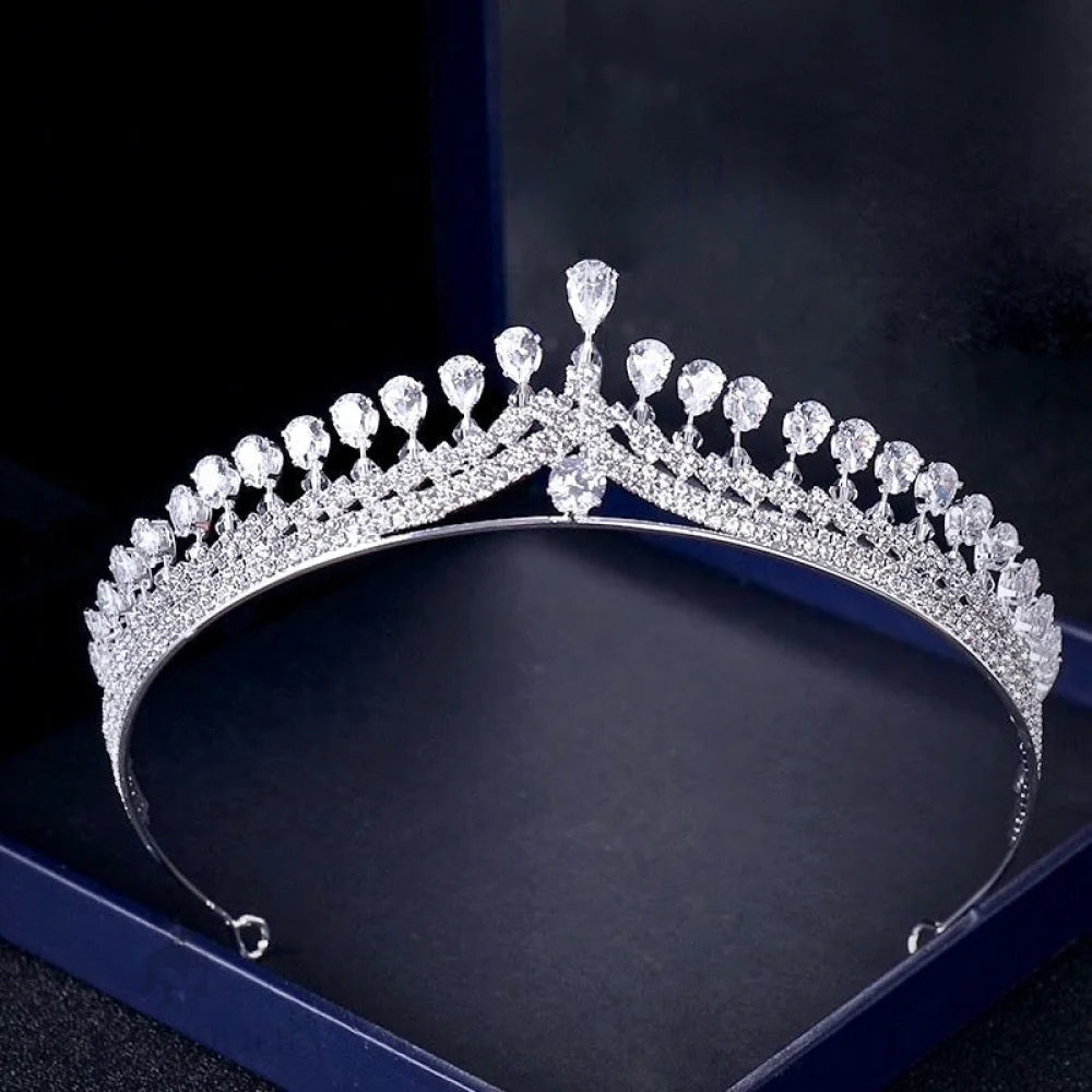 Cher Silver Cubic Zirconia Wedding Tiara