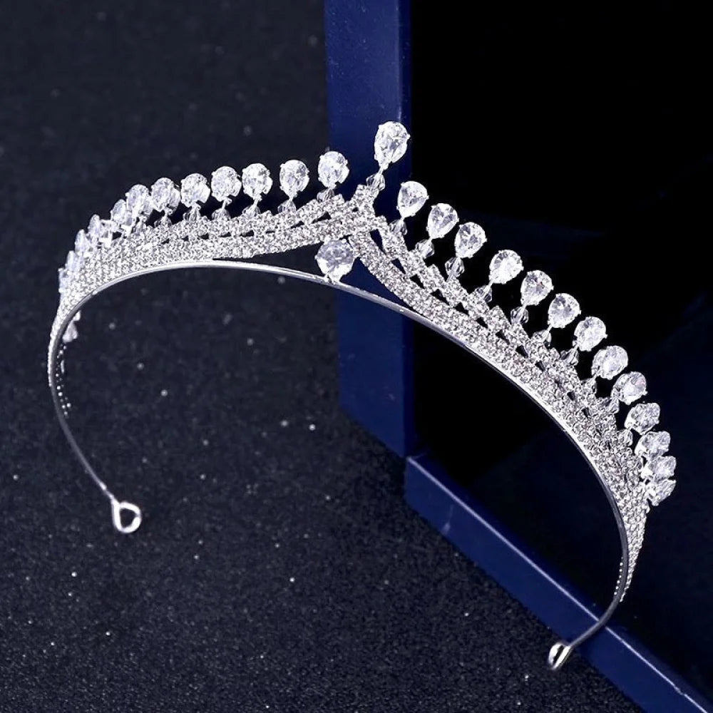 Cher Silver Cubic Zirconia Wedding Tiara