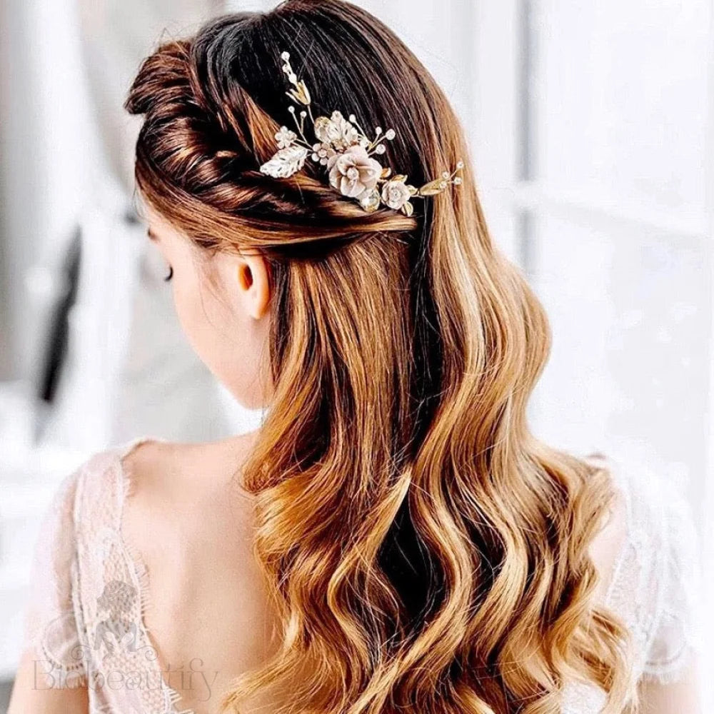 Cheryl Boho Gold Bridal Hair Comb