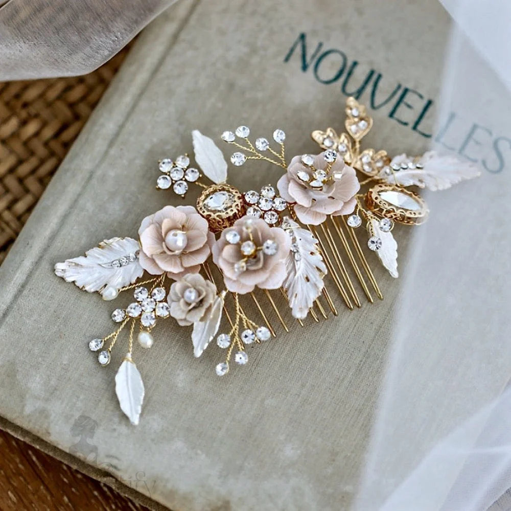 Cheryl Boho Gold Bridal Hair Comb