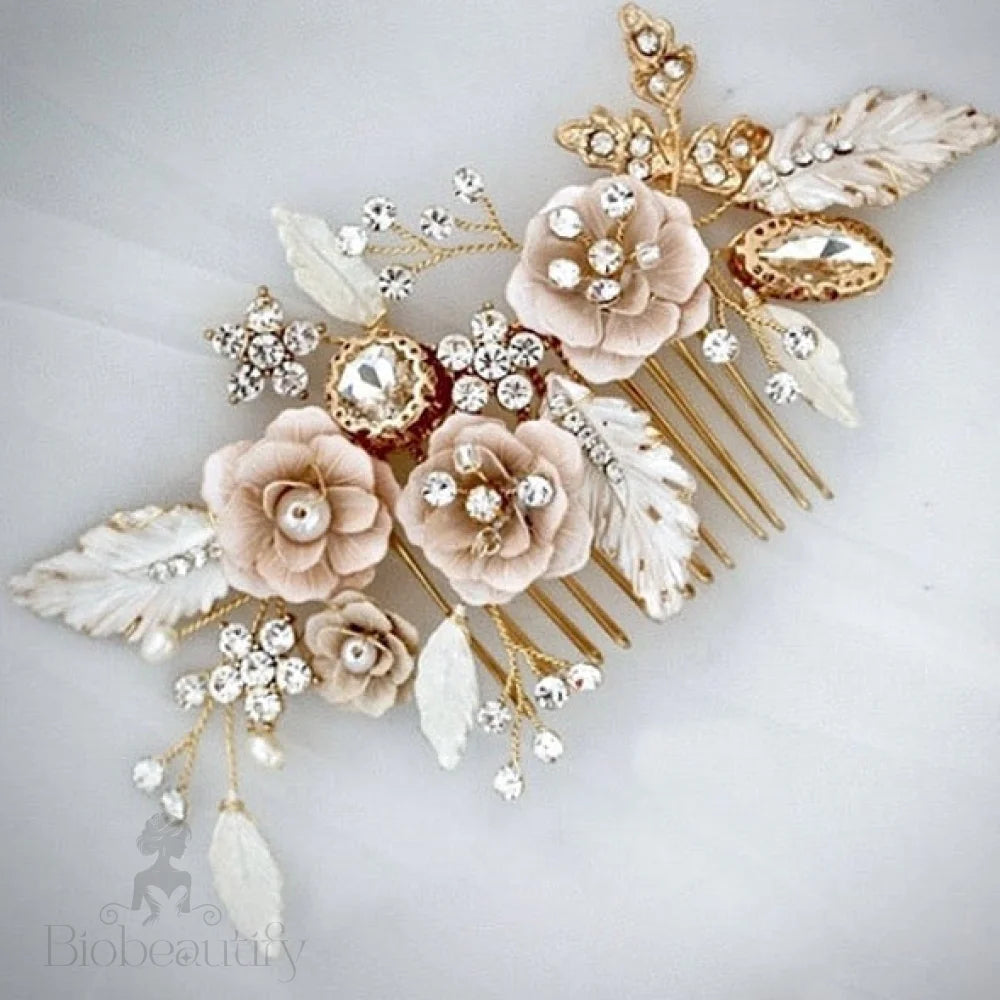 Cheryl Boho Gold Bridal Hair Comb