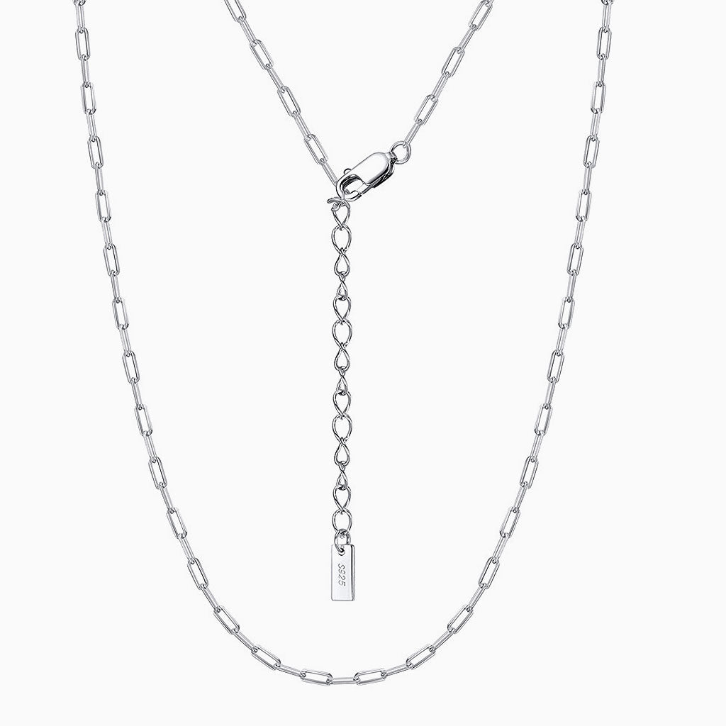 Sterling Silver Polished 4Mm Link Chain Necklace / 14 -16’’
